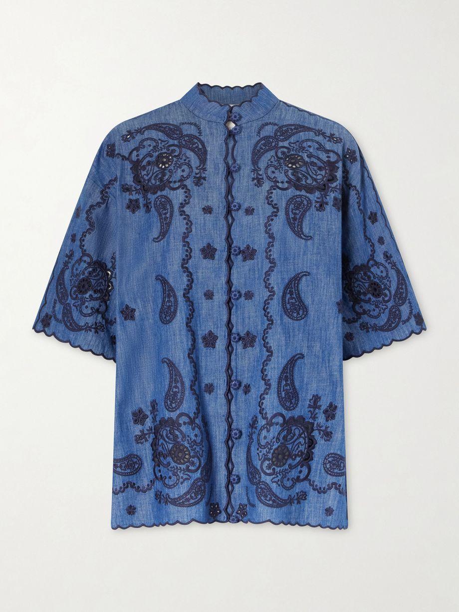 Aster embroidered denim shirt by ZIMMERMANN