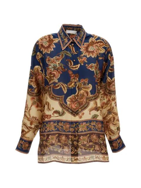 Aster floral-print silk shirt by ZIMMERMANN