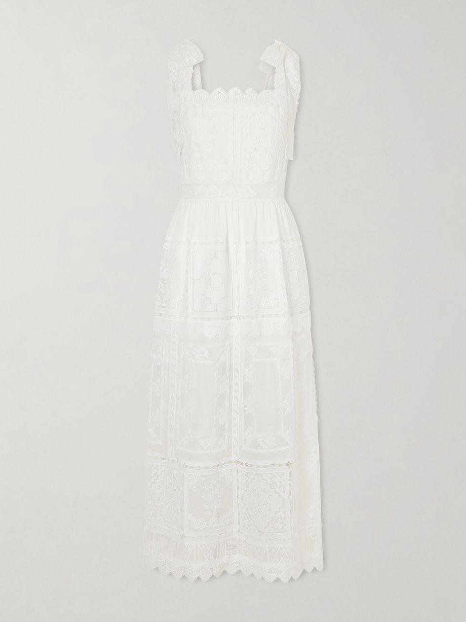 Aster scalloped lace-trimmed maxi dress by ZIMMERMANN
