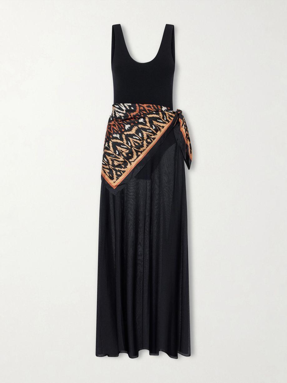 Aster scarf-detailed organza maxi dress by ZIMMERMANN
