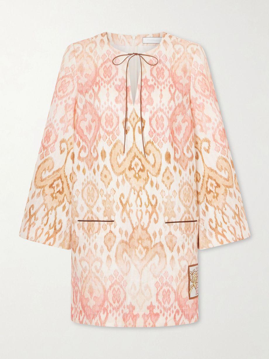 Aster shift linen mini dress by ZIMMERMANN
