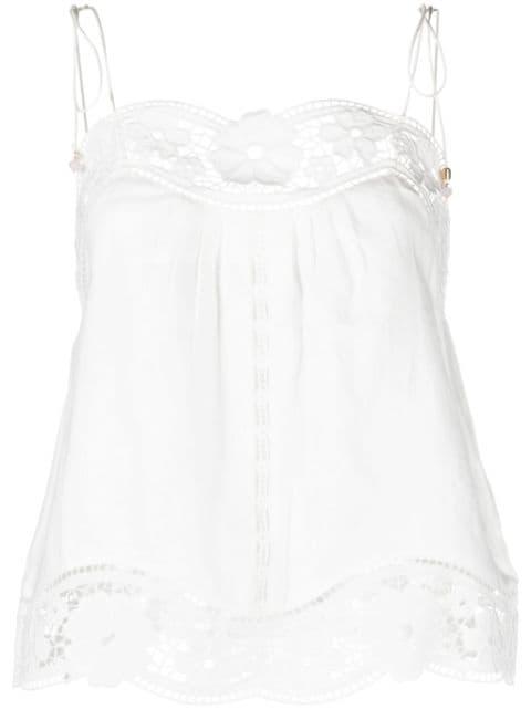 August broderie-anglaise linen top by ZIMMERMANN