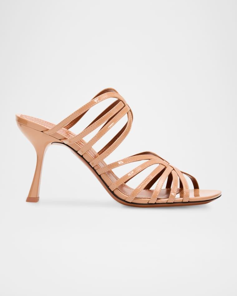 Aura Metallic Leather Strappy Mule Sandals by ZIMMERMANN