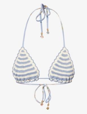 Awaken Crocheted Triangle Bikini Top by ZIMMERMANN