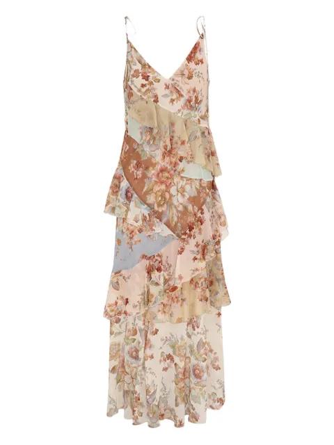 Awaken Frilled Slip maxi dress by ZIMMERMANN