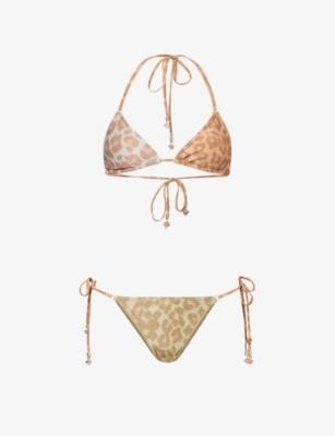 Awaken Metallic Triangle Bikini Set by ZIMMERMANN