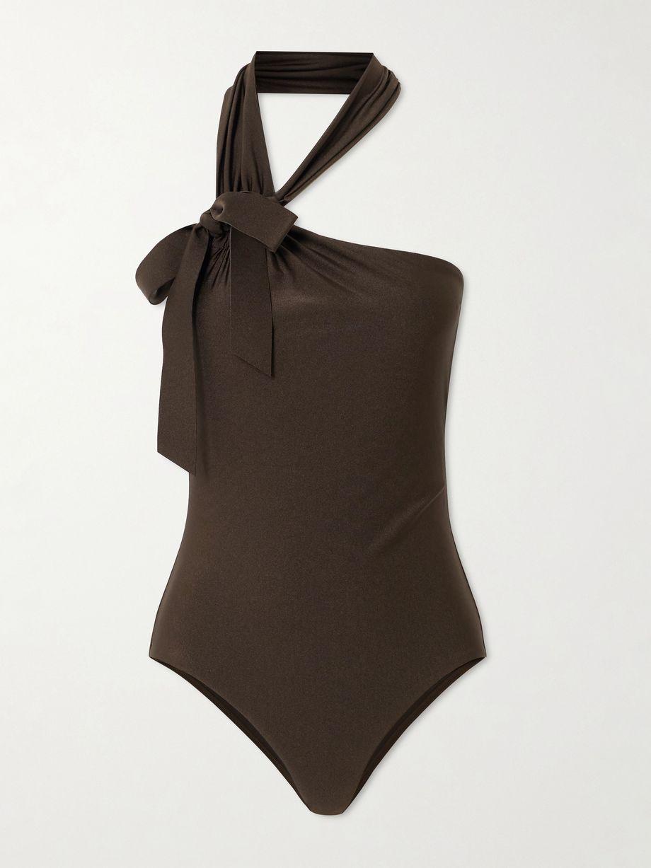 Awaken bow-detailed halterneck swimsuit by ZIMMERMANN