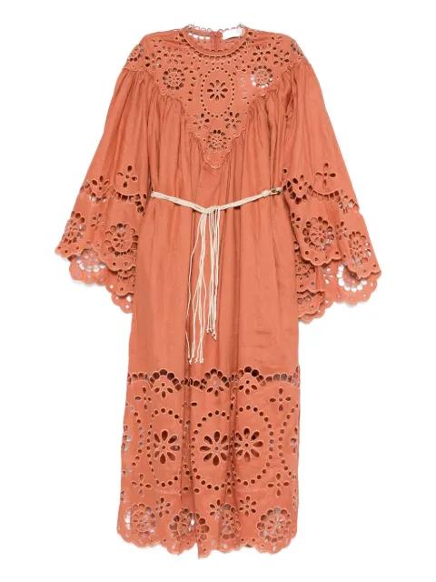 Awaken embroidered midi dress by ZIMMERMANN