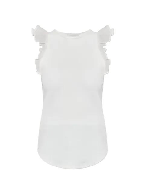Awaken ruffled-trim ribbed tank top by ZIMMERMANN