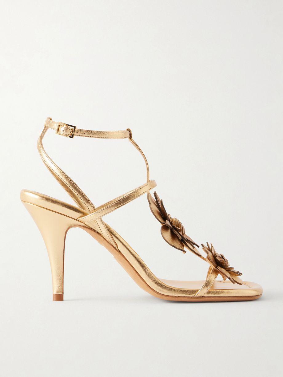 Belara metallic-leather sandals by ZIMMERMANN