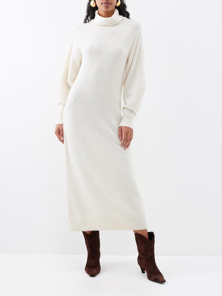 Brushed wool-blend midi sweater dress by ZIMMERMANN