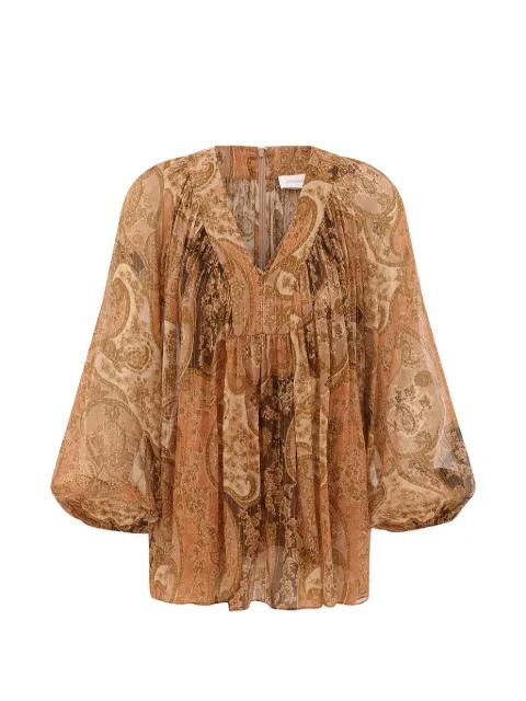 Carousel Batwing top by ZIMMERMANN