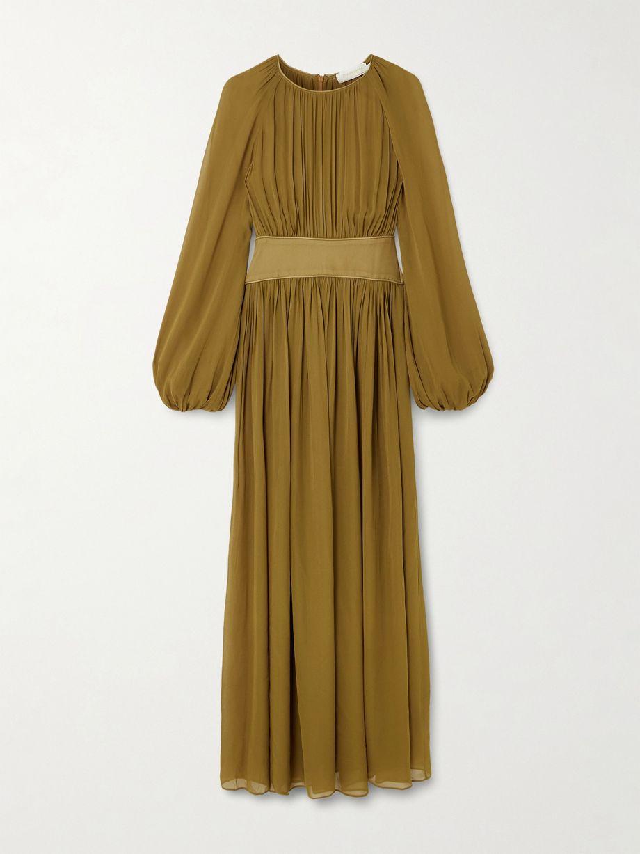 Carousel Billow draped georgette maxi dress by ZIMMERMANN