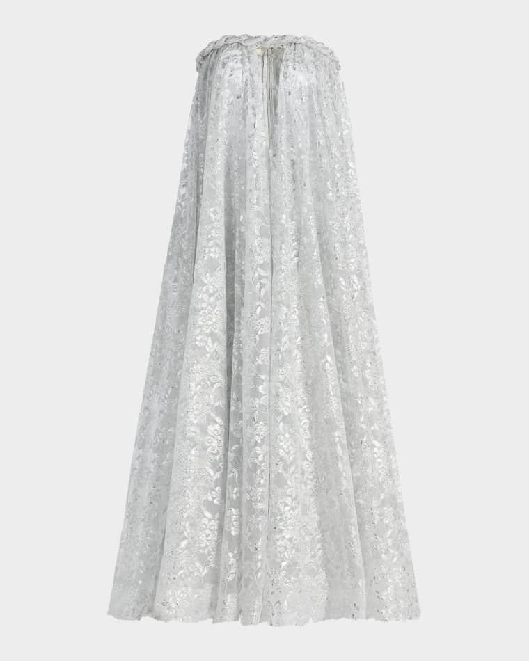 Carousel Metallic Lace Strapless Dress by ZIMMERMANN