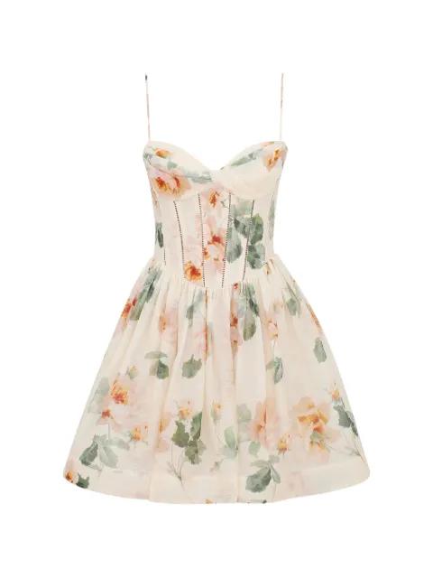 Carousel floral-print mini dress by ZIMMERMANN