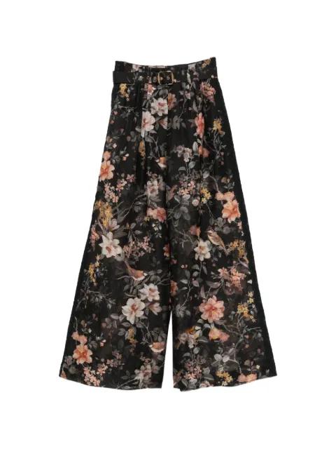 Carousel floral-print wide-leg trousers by ZIMMERMANN