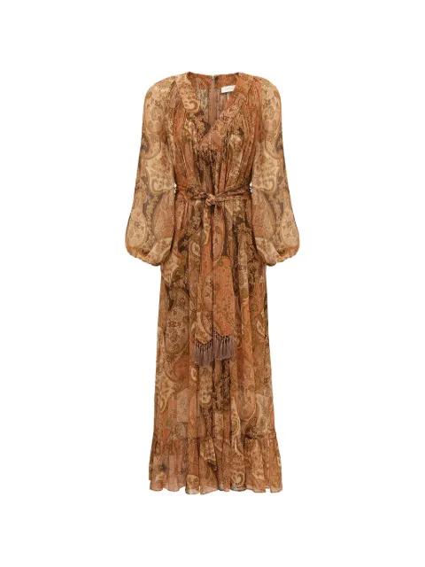 Carousel paisley-print tassel-detail maxi  dress by ZIMMERMANN