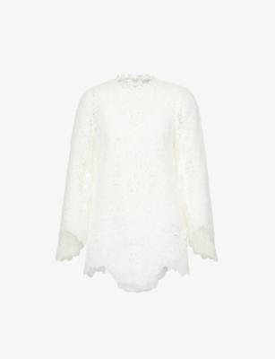 Chintz flared-sleeve woven top by ZIMMERMANN