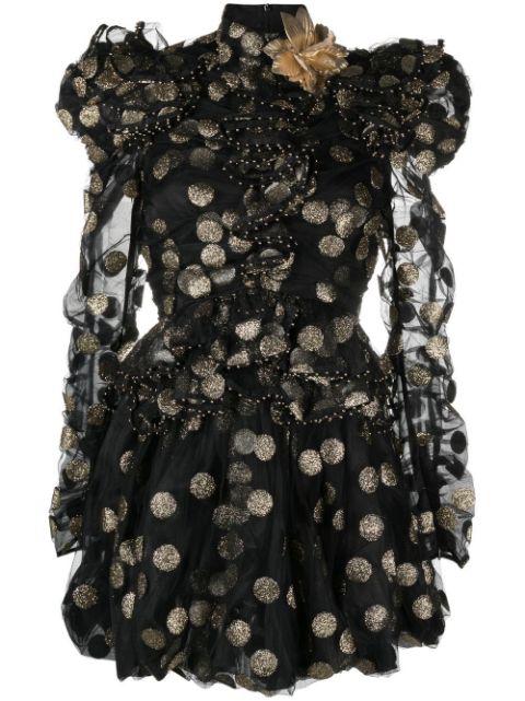 Confetti puff-sleeves dress by ZIMMERMANN