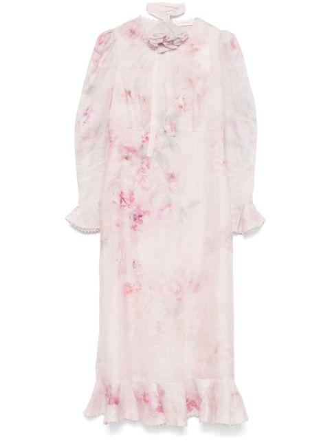 Crush Flower midi dress by ZIMMERMANN