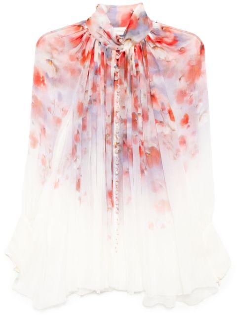 Crush smock blouse by ZIMMERMANN