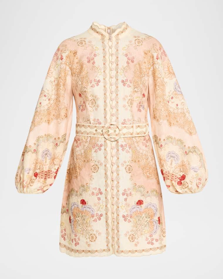 Daylight Long-Sleeve Mini Dress by ZIMMERMANN