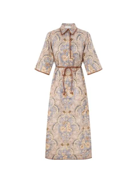Daylight floral-print midi dress by ZIMMERMANN