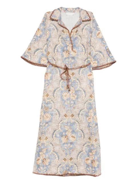 Daylight print midi dress by ZIMMERMANN