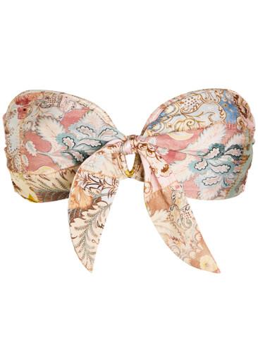 Daylight printed strapless bikini top by ZIMMERMANN