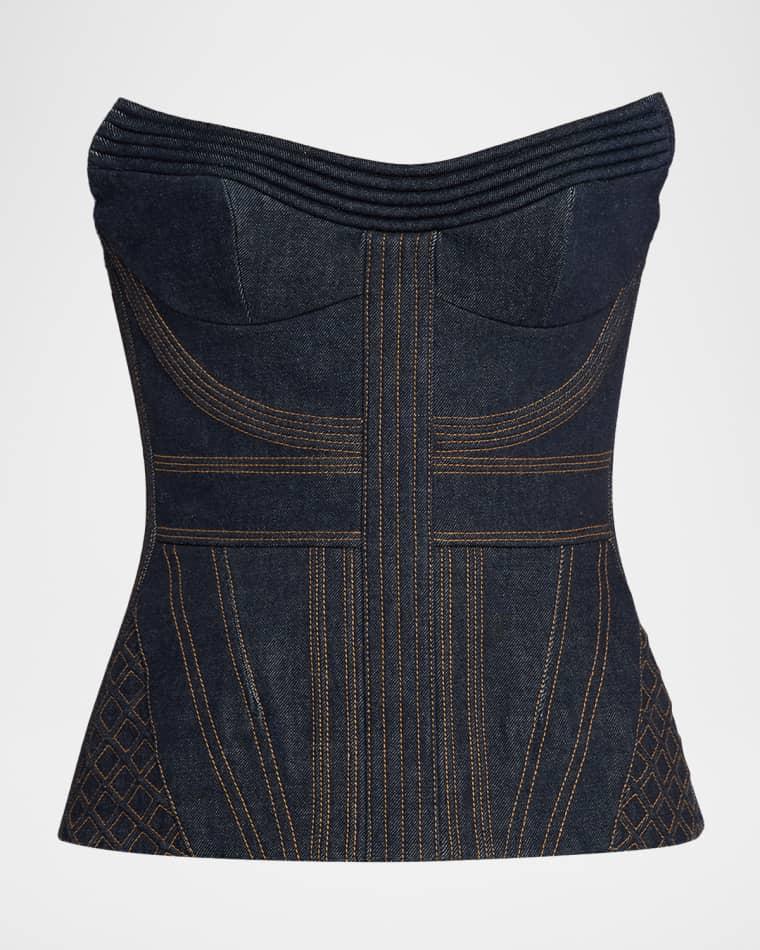 Denim Corset Top by ZIMMERMANN