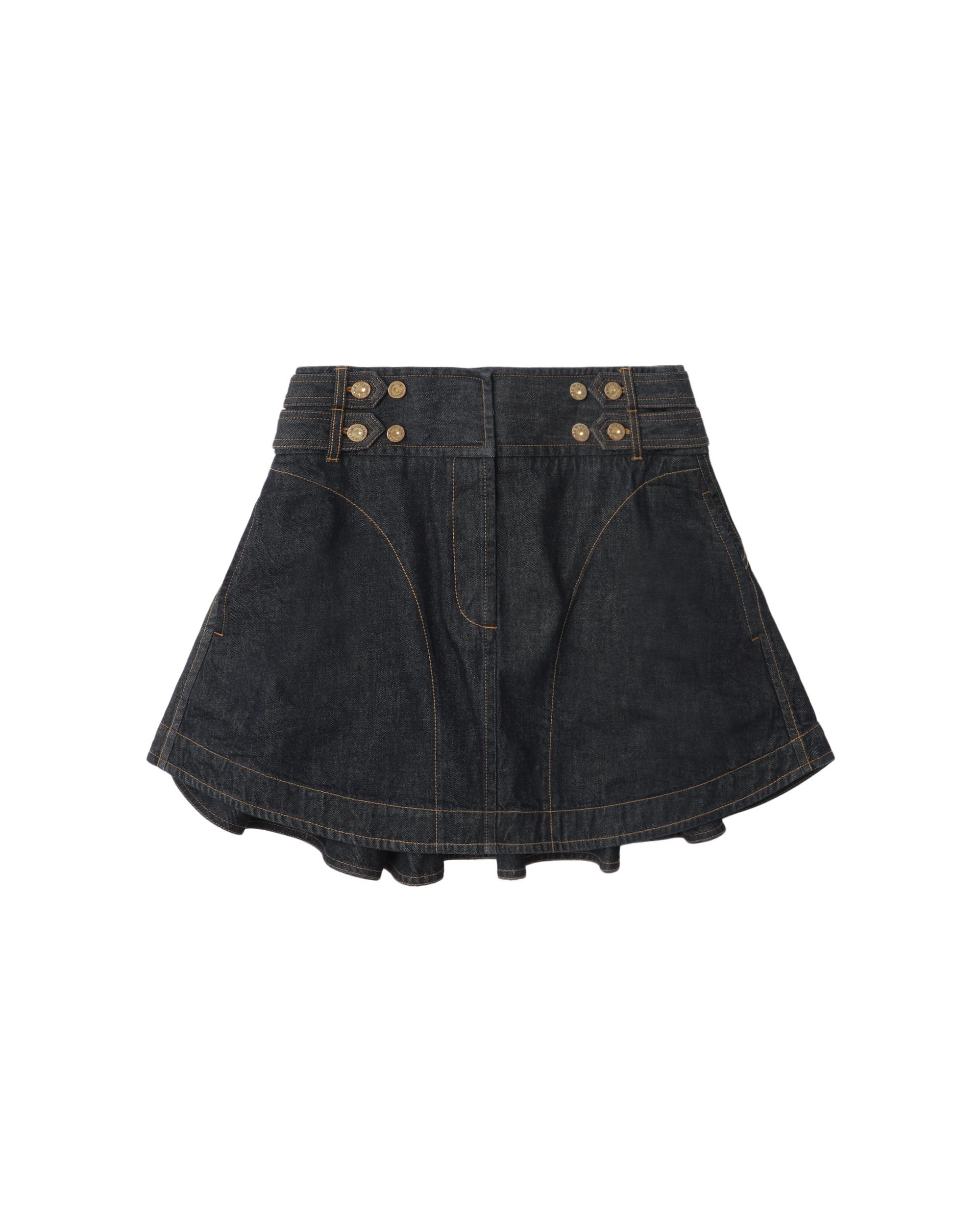 Denim cargo mini skirt by ZIMMERMANN