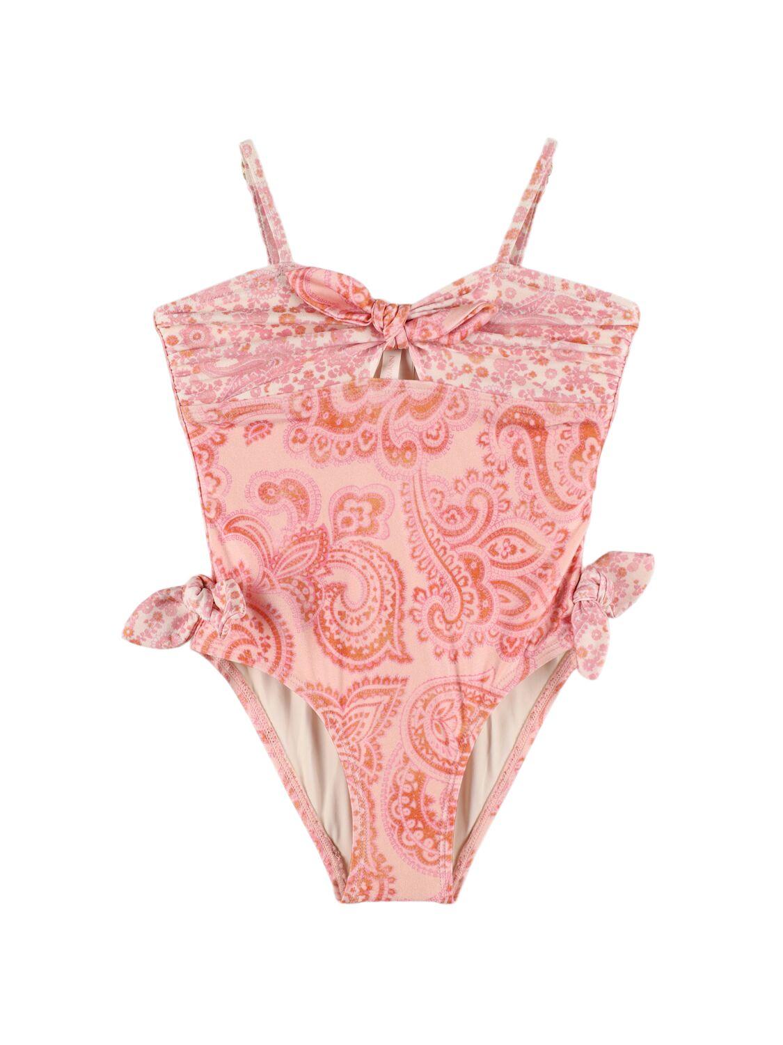 Floral Print Lycra One Piece Swimsuit by ZIMMERMANN