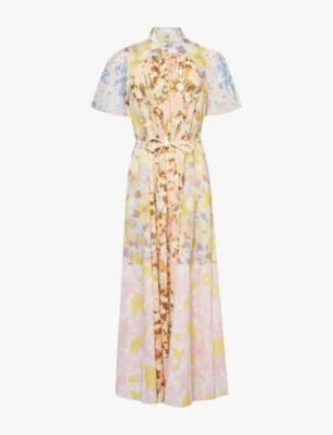 Floral-print puff-sleeved cotton-poplin maxi dress by ZIMMERMANN
