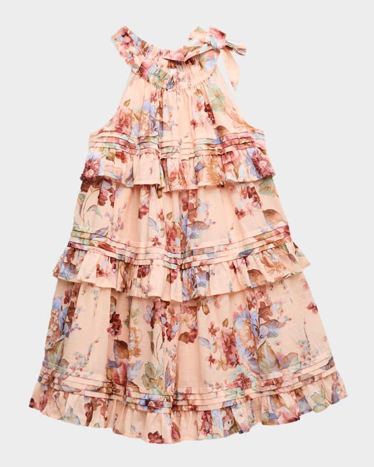 Girl's Awaken Cotton Halter Dress, Size 1-12 by ZIMMERMANN