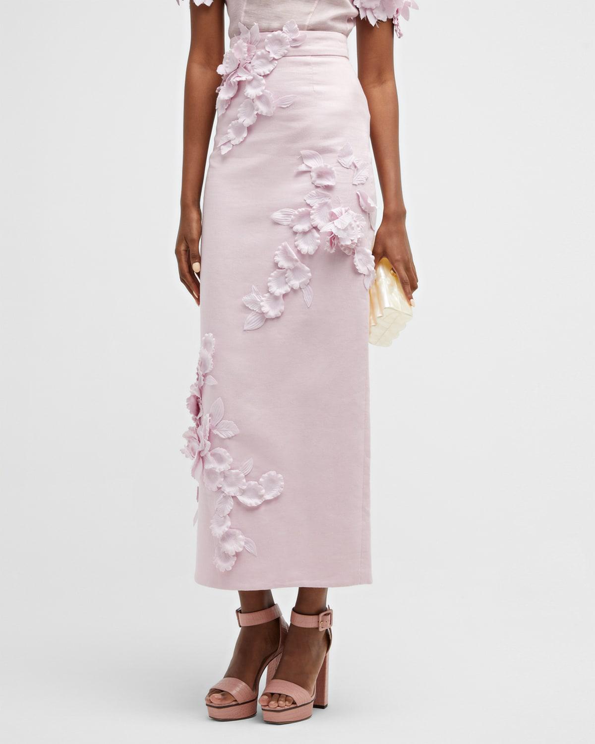 High Tide Flower Midi Skirt by ZIMMERMANN