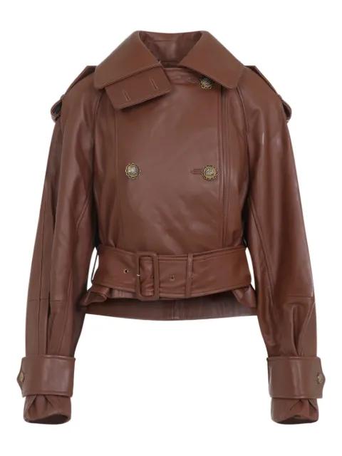 Hypnotic belted leather jacket by ZIMMERMANN