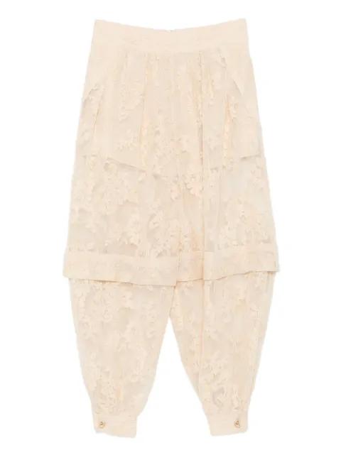 Hypnotic lace floral trousers by ZIMMERMANN
