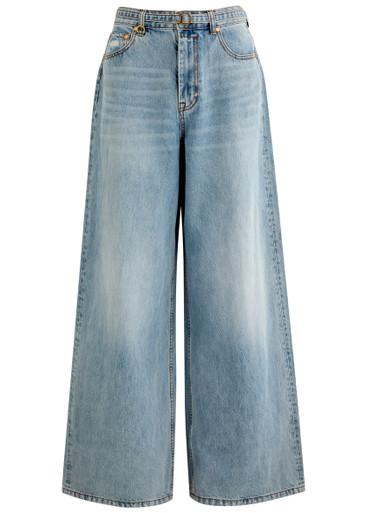 Illuminate belted flared-leg jeans by ZIMMERMANN