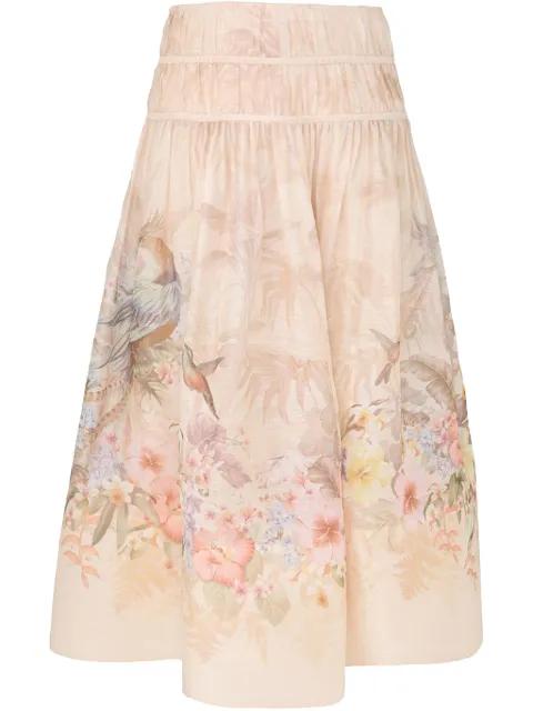 Illuminate midi skirt by ZIMMERMANN