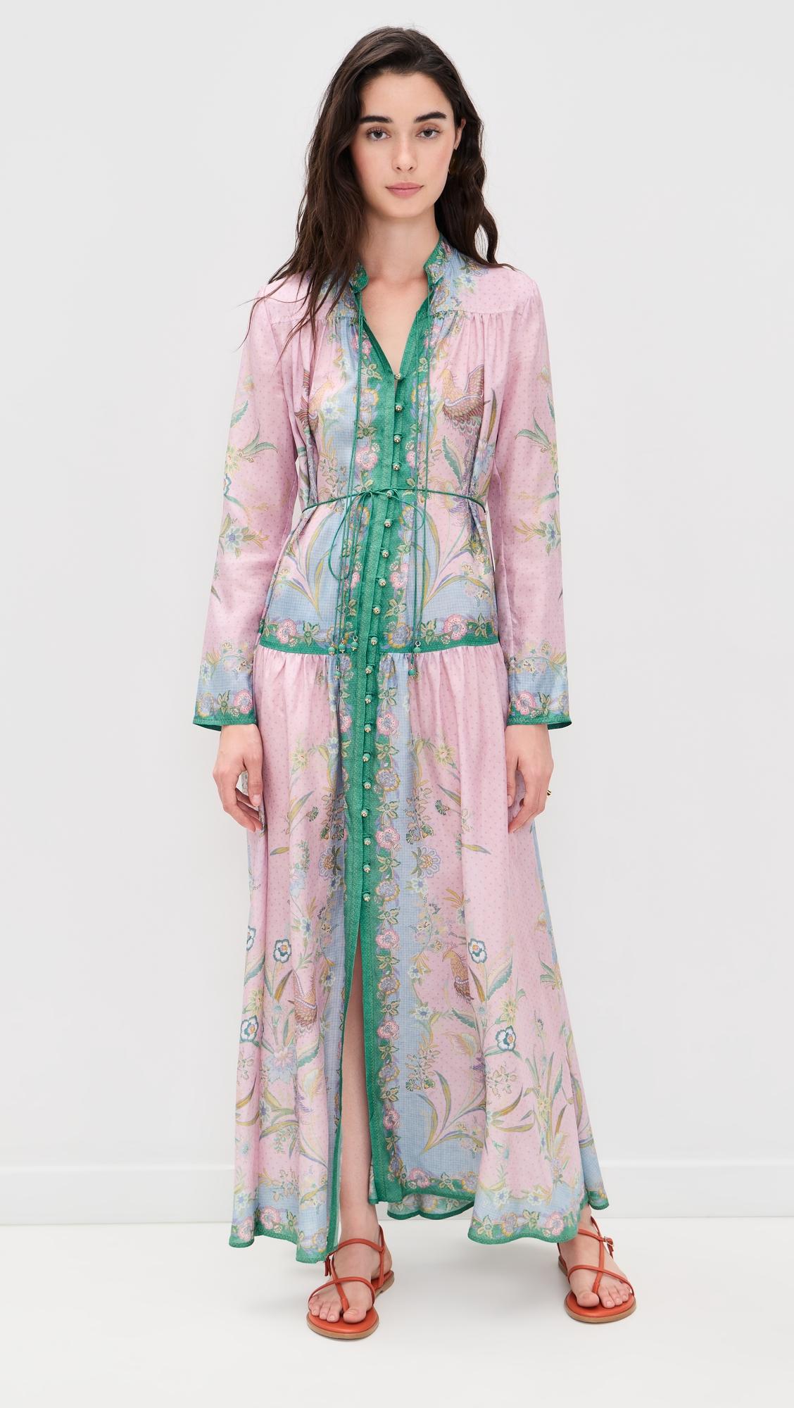 Indra Long Sleeve Silk Maxi Dress by ZIMMERMANN