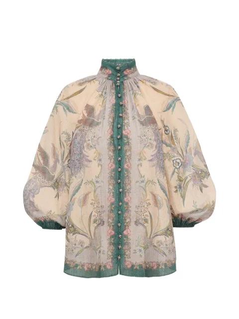 Indra billow blouse by ZIMMERMANN
