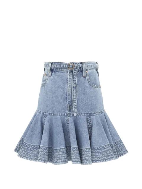 Indra denim mini skirt by ZIMMERMANN