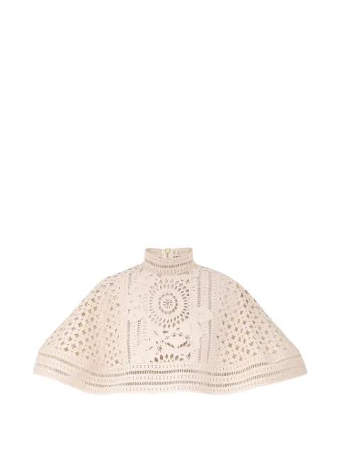 Indra embroidered cape by ZIMMERMANN