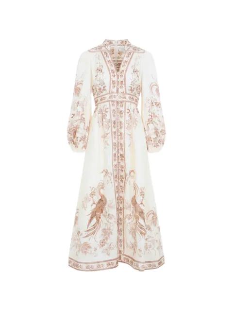 Indra floral-print midi dress by ZIMMERMANN