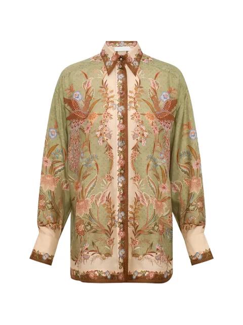 Indra floral-print shirt by ZIMMERMANN