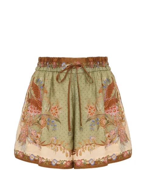 Indra floral-print shorts by ZIMMERMANN
