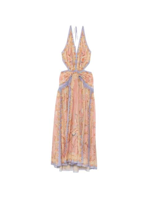 Indra plunge-neck maxi dress by ZIMMERMANN