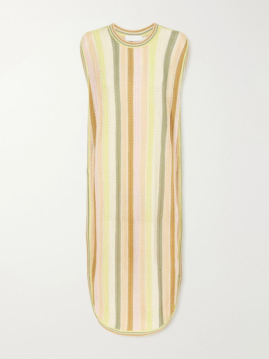 Indra striped crocheted cotton coverup by ZIMMERMANN