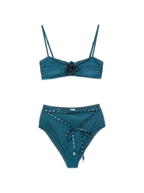 Indra studded flower bikini set by ZIMMERMANN