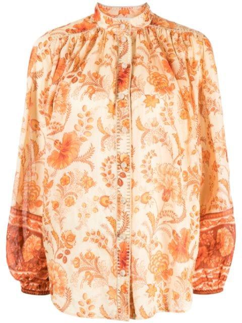 Junie floral-print blouse by ZIMMERMANN